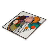 Mackintosh Art Deco Abstrakte Wand-Deco Fliese (Seite)