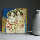 Mackintosh Art Deco Frauen und Rose Deco Fliese