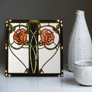 Mackintosh Art Deco Glaswand Deco Fliese