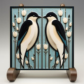 Mackintosh Black Birds Art Deco Jugendstil-Wanddek Fliese