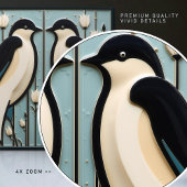 Mackintosh Black Birds Art Deco Jugendstil-Wanddek Fliese