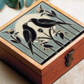 Mackintosh Black Birds Art Deco Jugendstil-Wanddek Fliese