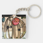 Mackintosh - Fenster aus festem Glas Schlüsselanhänger (Rückseite)