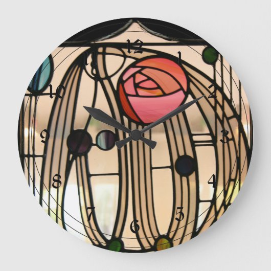 Mackintosh - Glasfenster, das Hill House Große Wanduhr (Vorderseite)