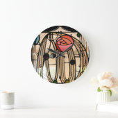 Mackintosh - Glasfenster, das Hill House Große Wanduhr (Zuhause)