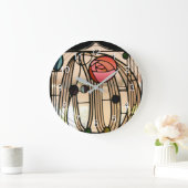 Mackintosh - Glasfenster, das Hill House Große Wanduhr (Zuhause)