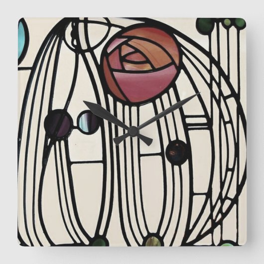 MACKINTOSH QUADRATISCHE WANDUHR (Vorderseite)