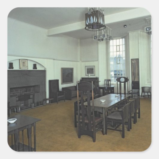 Mackintosh Room Quadratischer Aufkleber (Vorderseite)