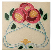 Mackintosh Rose Keramik Fliese (Vorderseite)
