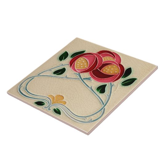 Mackintosh Rose Keramik Fliese (Seite)