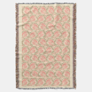 Mackintosh Rose Muster in Rosa und Braun Decke