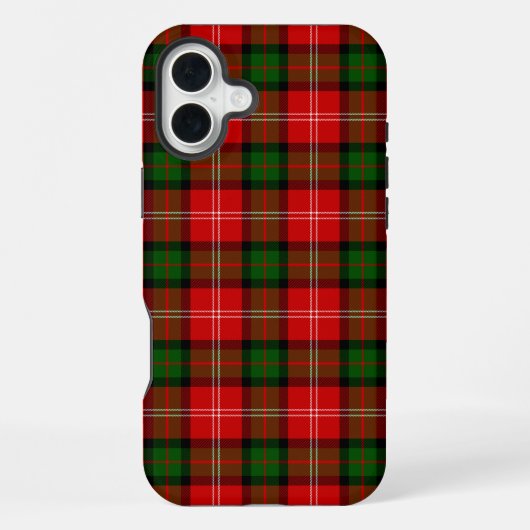 MacKintosh-Tartan rot grün Schottenmuster iPhone Hülle (Rückseite)