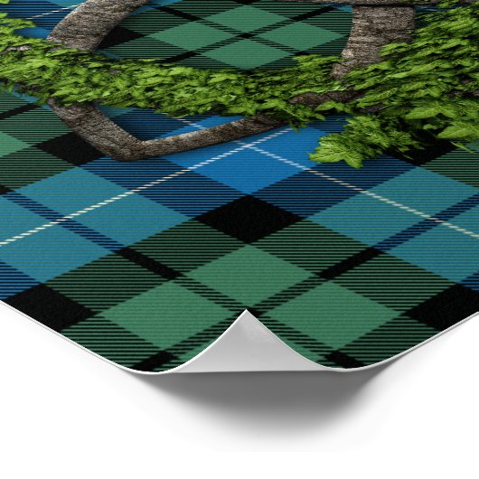 MacKirdy Tartan und Celtic Trinity Knot Poster (Ecke)