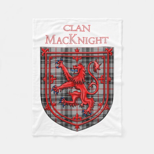 MacKnight Tartan Scottish Kariert Lion Rampant Fleecedecke (Vorderseite)