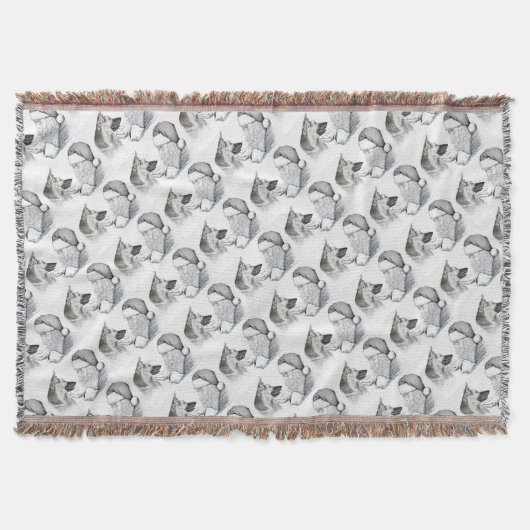 Macksie-and-Santa-LARGE Decke (Vorderseite)