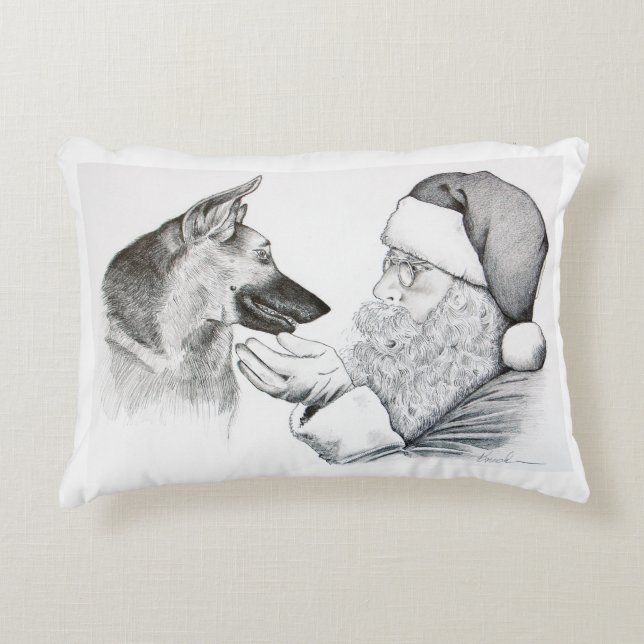 Macksie-and-Santa-LARGE Dekokissen (Vorderseite)