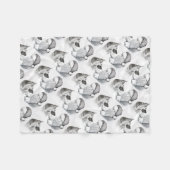 Macksie-and-Santa-LARGE Fleecedecke (Vorderseite (Horizontal))