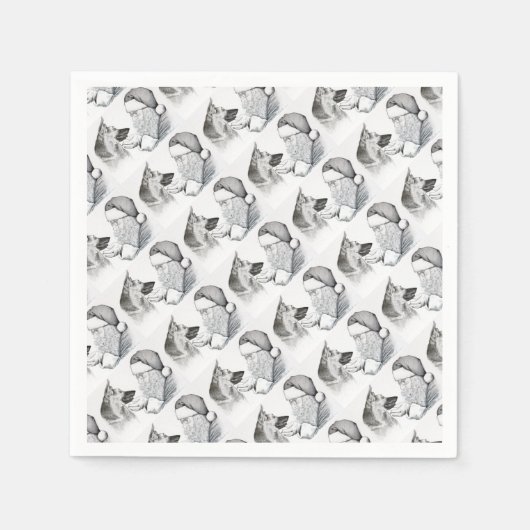 Macksie-and-Santa-LARGE Serviette (Vorderseite)