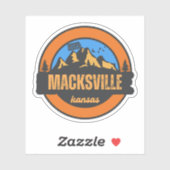 Macksville, Kansas Aufkleber (Blatt)