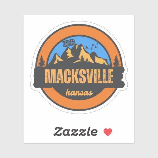 Macksville, Kansas Aufkleber (Blatt)