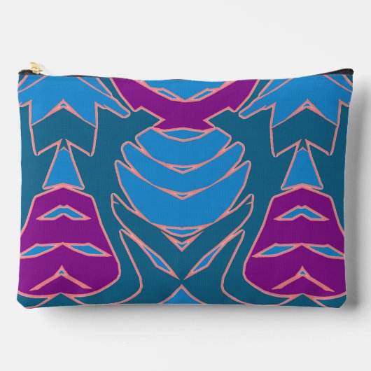 Mackup Pouch, ein trendiger, vielfarbiger Designer Zubehörtasche (Vorderseite)