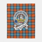 MacLachlan Ancient Clan Abzeichen Tartan Kariert Fleecedecke (Vorderseite)