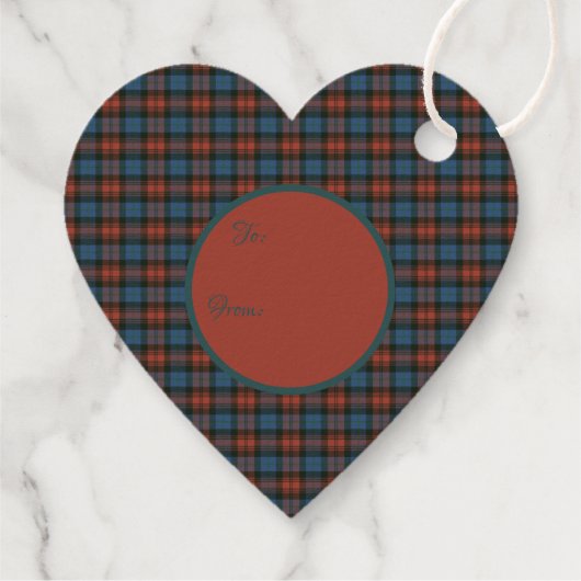 MacLachlan Ancient Original Scottish Tartan Geschenkanhänger (Rückseite)