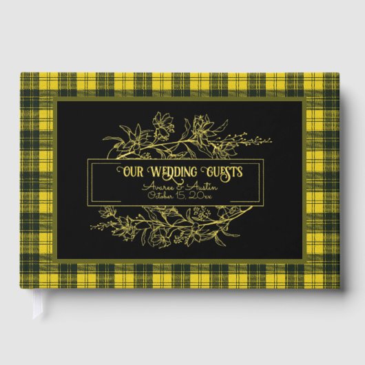MacLachlan Dress Modern Original Scottish Tartan Gästebuch (Vorderseite)