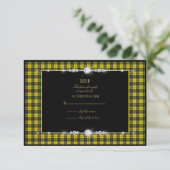 MacLachlan Dress Scottish Tartan Wedding RSVP Karte (Stehend Vorderseite)