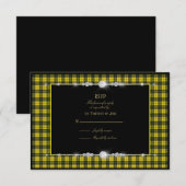 MacLachlan Dress Scottish Tartan Wedding RSVP Karte (Vorne/Hinten)