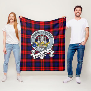 MacLachlan Modern Clan Abzeichen Tartan Kariert Fleecedecke