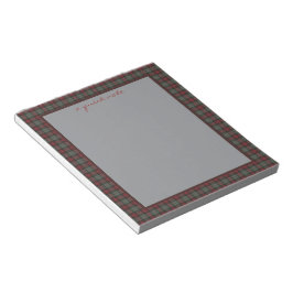 MacLachlan Modern Original Scottish Tartan  Notizblock