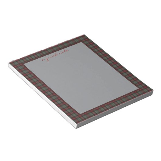 MacLachlan Moderne Original-Schottentartan Notizblock (angewinkelt)