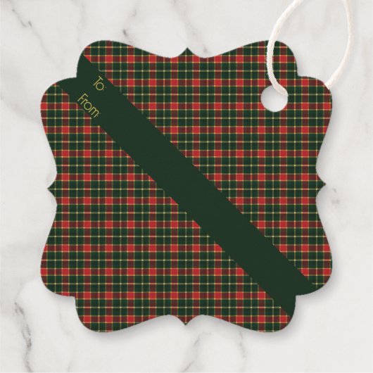 MacLachlan Old Modern Original Scottish Tartan Geschenkanhänger (Rückseite)