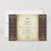 MacLachlan Scottish Tartan Garden Wedding UAWG RSVP Karte (Vorderseite)