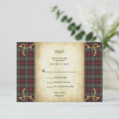 MacLachlan Scottish Tartan Garden Wedding UAWG RSVP Karte (Stehend Vorderseite)