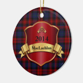 MacLachlan Tartan Karierte benutzerdefinierte Verz Keramikornament (Links)