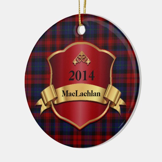 MacLachlan Tartan Karierte benutzerdefinierte Verz Keramikornament (Links)