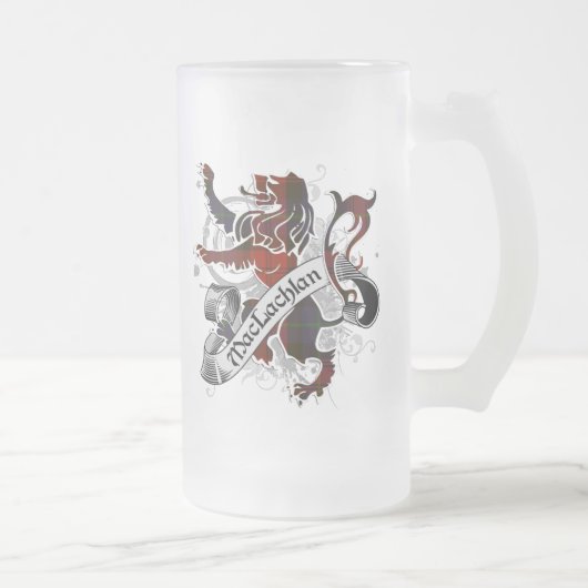 MacLachlan Tartan Lion Mattglas Bierglas (Rechts)