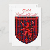 Maclachlan Tartan Scottish Kariert Lion Rampant Postkarte (Vorne/Hinten)