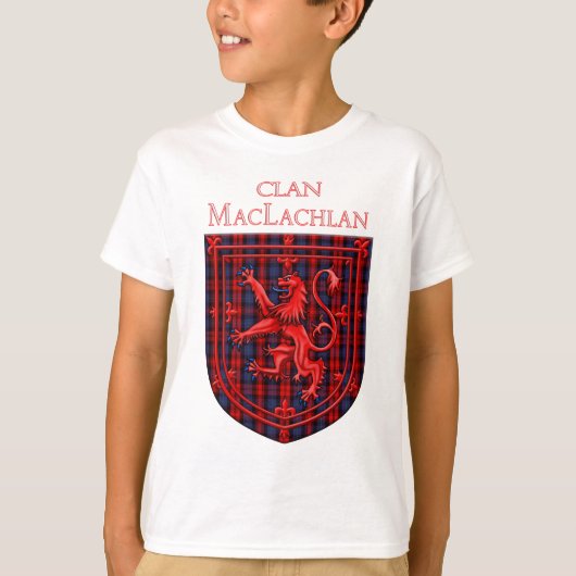 Maclachlan Tartan Scottish Kariert Lion Rampant T-Shirt (Vorderseite)