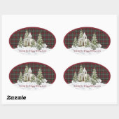 MacLachlan Weathered Original Scottish Tartan Ovaler Aufkleber (Blatt)