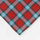 MacLaine Clan Bright Red und Sky Blue Tartan Fleecedecke (Ecke)