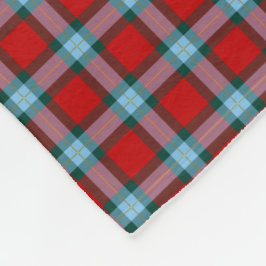 MacLaine Clan Bright Red und Sky Blue Tartan Fleecedecke