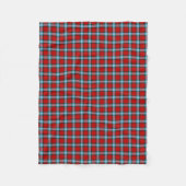 MacLaine Clan Bright Red und Sky Blue Tartan Fleecedecke (Vorderseite)
