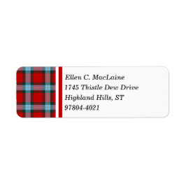 MacLaine Clan Red und Sky Blue Scottish Tartan