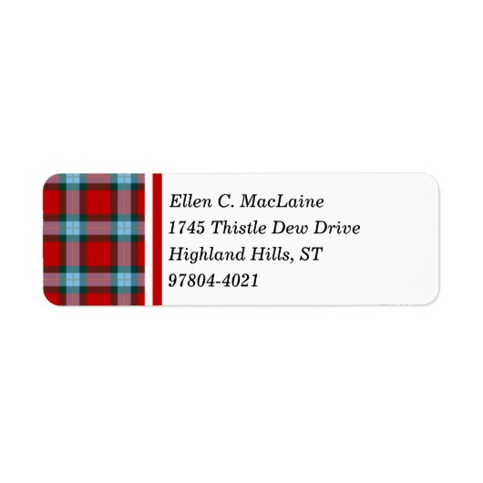 MacLaine Clan Red und Sky Blue Scottish Tartan (Vorne)