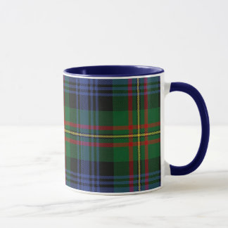 MacLaren karierte Tasse, blauer Griff Tasse