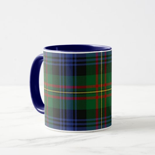 MacLaren karierte Tasse, blauer Griff Tasse (Vorderseite Links)
