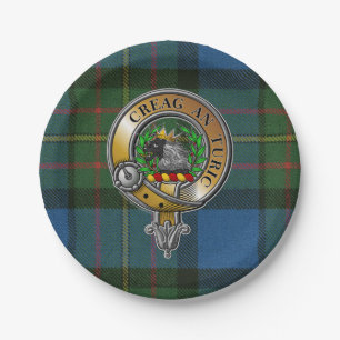 MacLaren Tartan & Abzeichen Pappteller